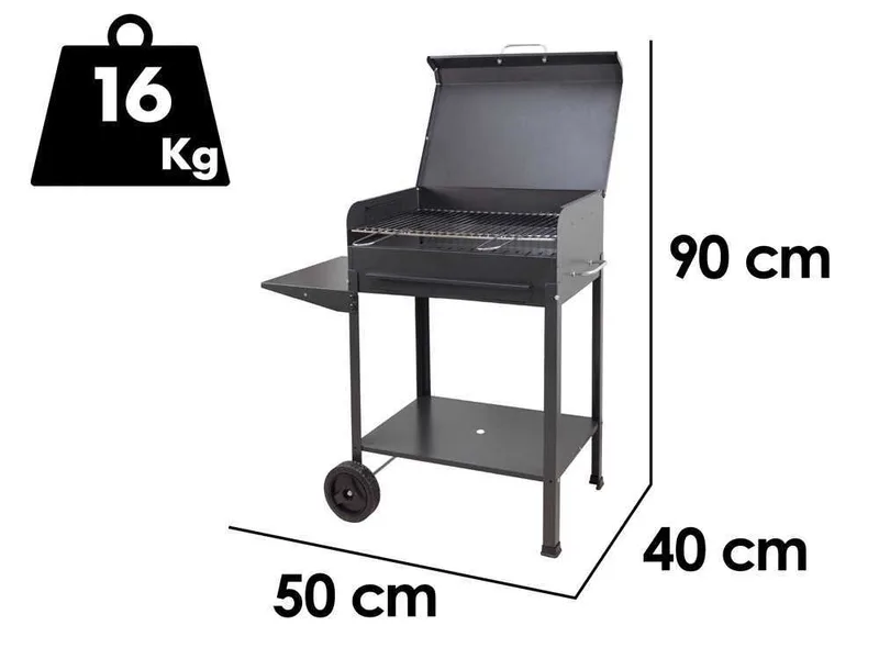 Mille Vanessa Small - Barbecue à charbon en fer artisanal - 47,5x37 cm