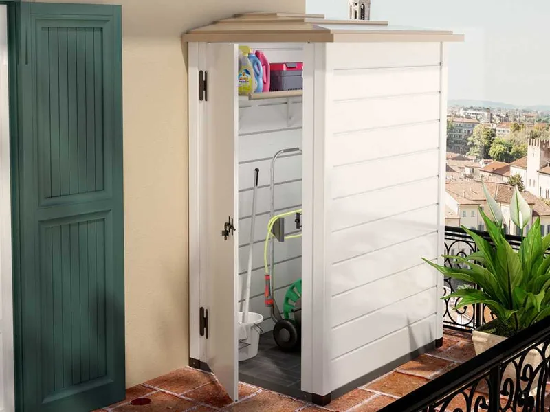 Garofalo Tuscany Evo 100 Reverso - Abri de jardin - Avec porte réversible - 82,5 x 122 x 195 cm