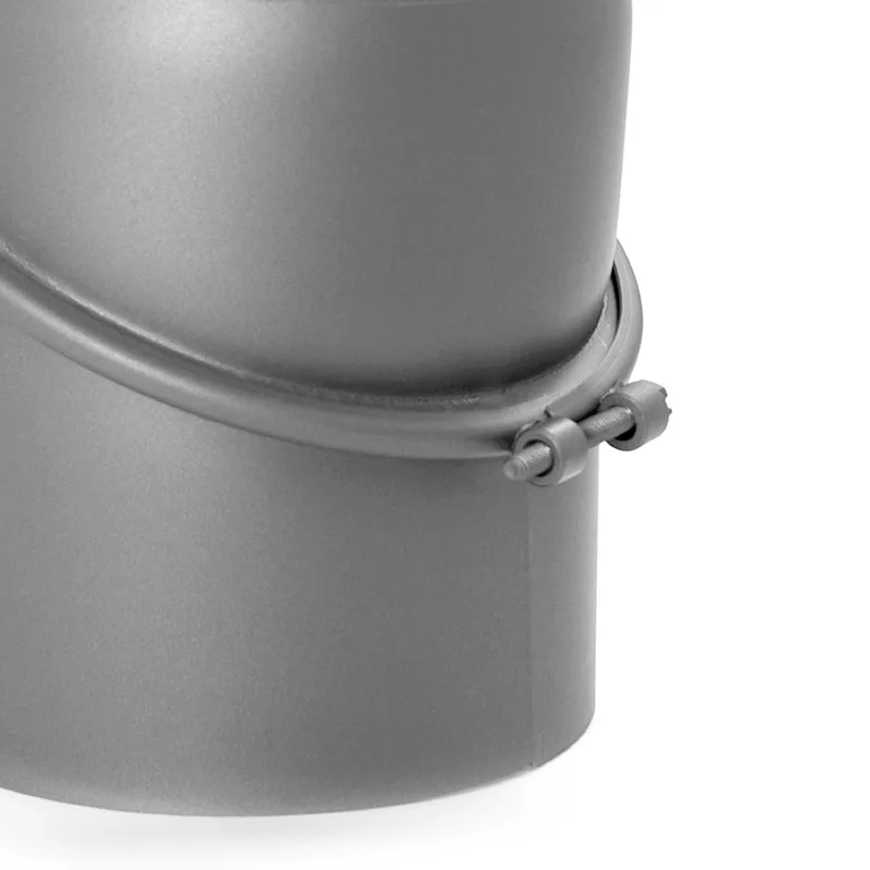 Raik Basic coude de tuyau de fumée 160mm gris fonte 0–45° sans porte pour tuyau de fumée / conduit de fumée
