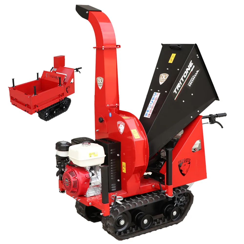 Ceccato Olindo Tritone BIG CINGO - Broyeur autotracté à chenilles sur brouette - Moteur Honda GX390