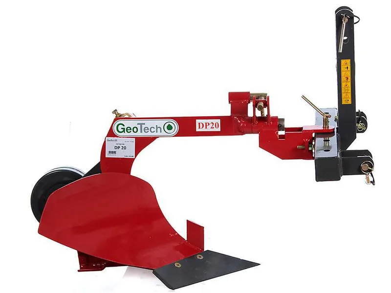 Geotech DP20 - Charrue mono-soc avec structure renforcée - Pour tracteurs avec attelage à trois points