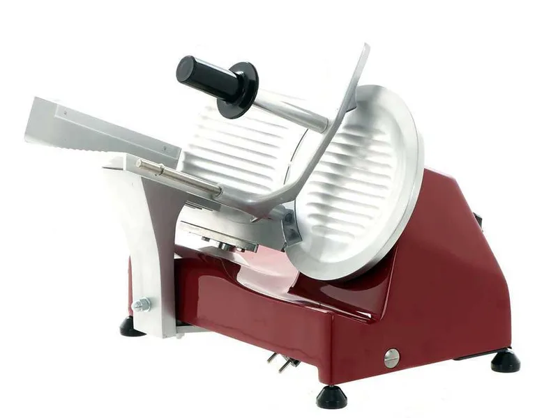 Trancheuse FAC S220 Rouge - Corps en alliage d'aluminium - Affûteur inclus - Lame de 220 mm - Moteur électrique 185W