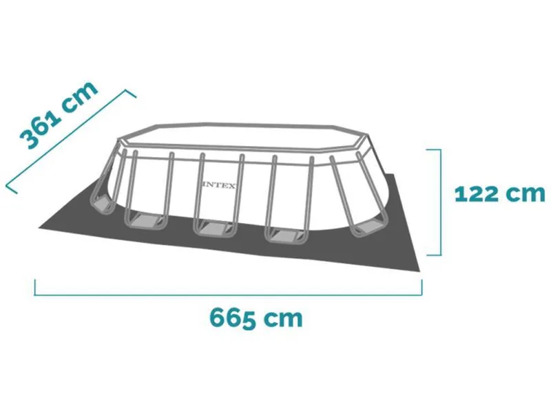 Intex Prisma Frame 26798NP - 610x305x122 cm - Piscine Ovale