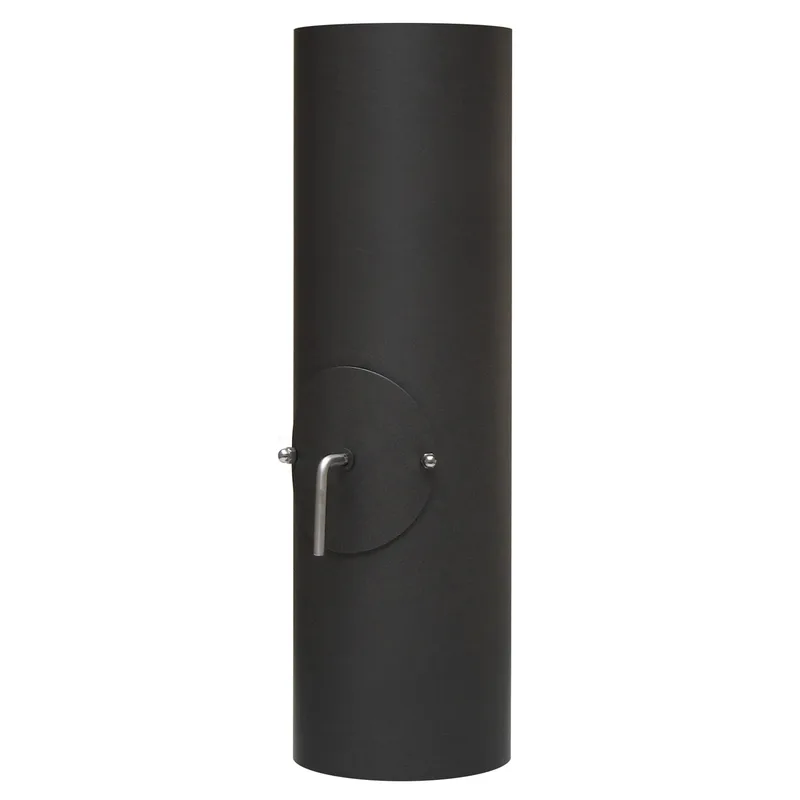 Raik Basic élément de longueur 150mm noir L: 500mm avec DK, porte, KR pour tuyau de fumée / conduit de fumée