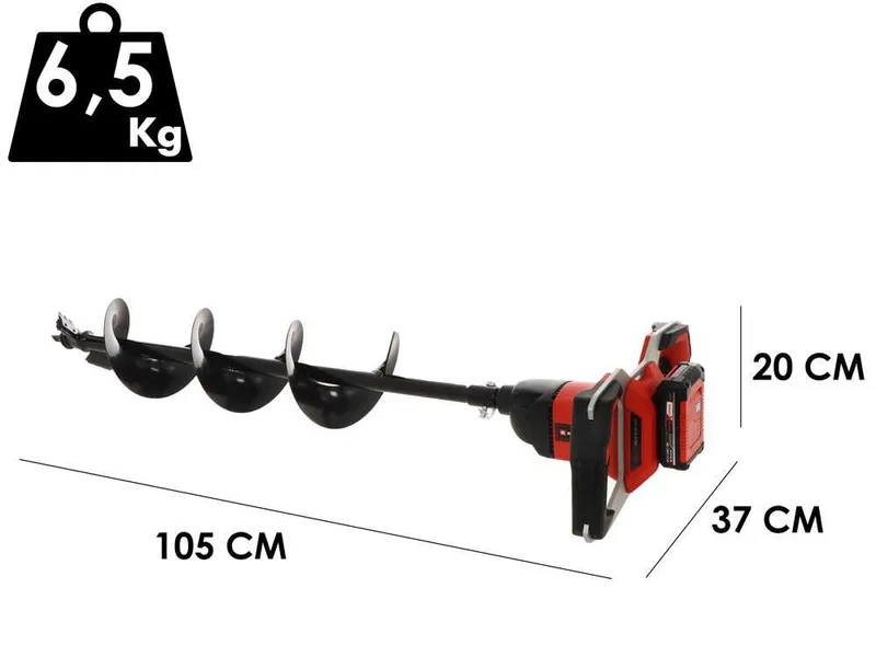 Tarière à batterie Einhell GP-EA 18/150 BL - 18V 2,5Ah - Mèche incluse