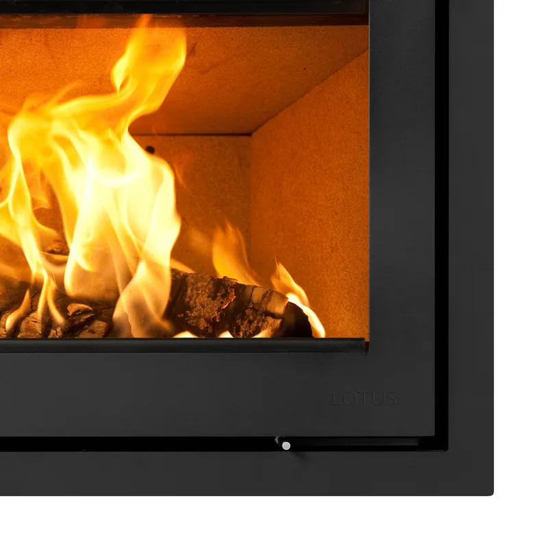 Lotus H570 W Insert de cheminée Noir / Charnières à droite