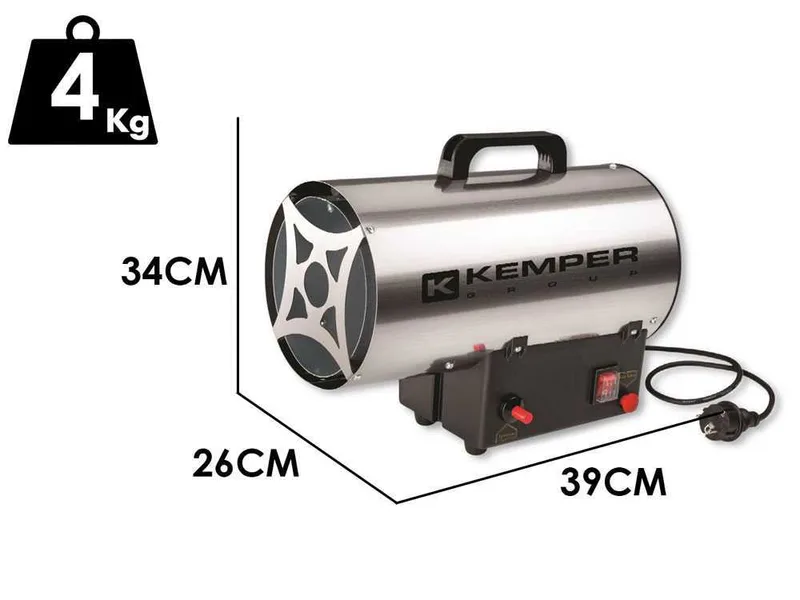 Générateur d'air chaud à gaz Kemper 65311 INOX avec démarrage électrique