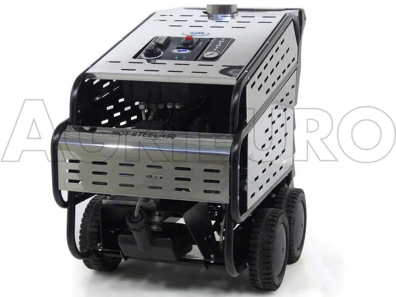 ITM - HOT STEEL 150/15 - Nettoyeur professionnel haute pression à eau chaude - triphasé - 150 bar - 900 l/h - INOX