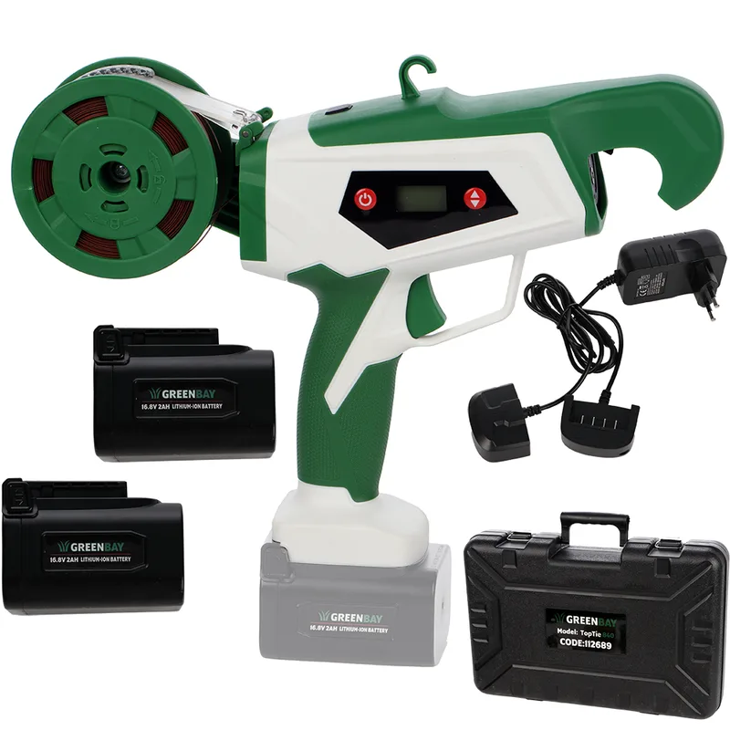 GreenBay TopTie 840 - Lieuse pour vignoble à batterie - 2 x 16.4V 2Ah