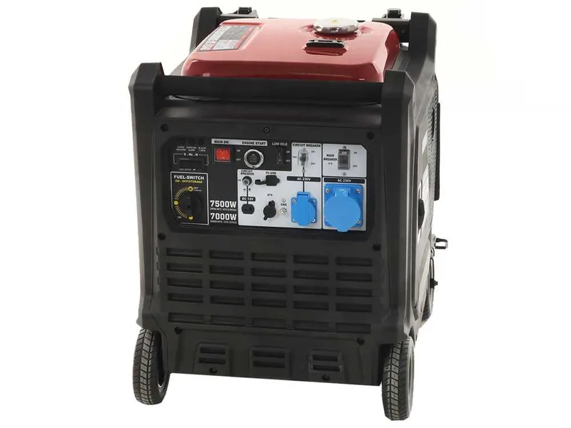 Geotech Pro PTGA 9000 - Groupe électrogène à essence sur roues inverter insonorisé 7.5 kW - Continue 7 kW Monophasé