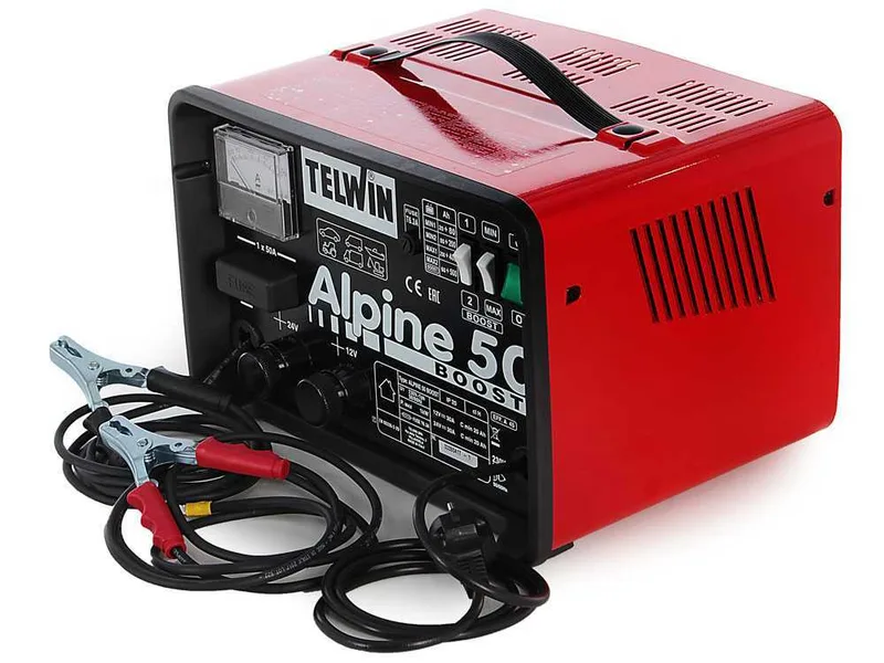 Telwin Alpine 50 Boost - Chargeur de batterie - batteries humides d'une tension de 12/24V - 1000W