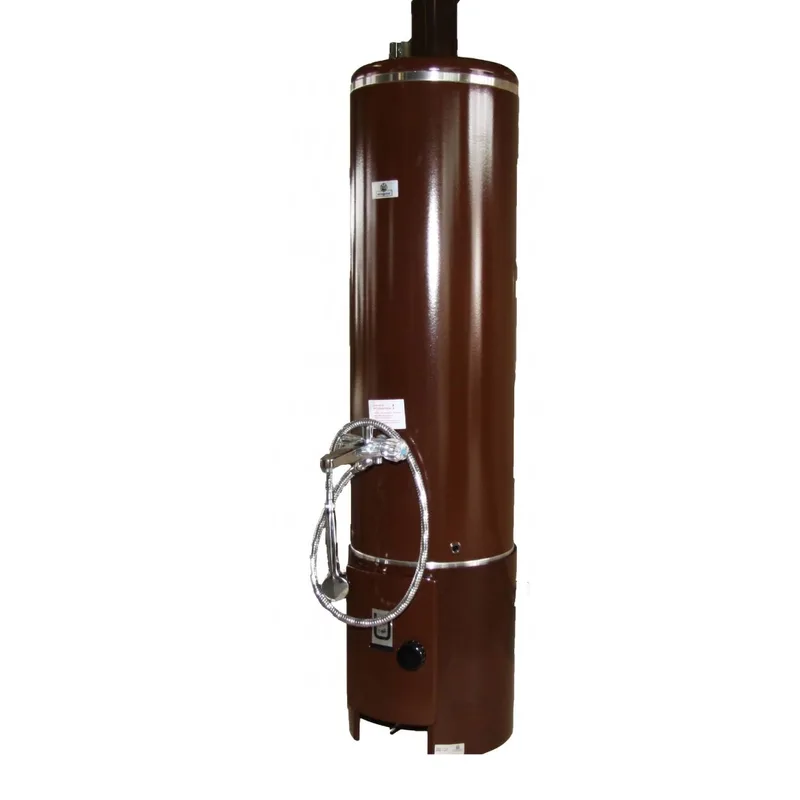 Wittigsthal Chauffe-bain sans pression 100L "Rustikal" complet – chauffe-eau brun, foyer brun, MB