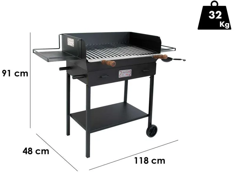 Cruccolini Festa Plus - Barbecue en fer artisanal à bois et charbon
