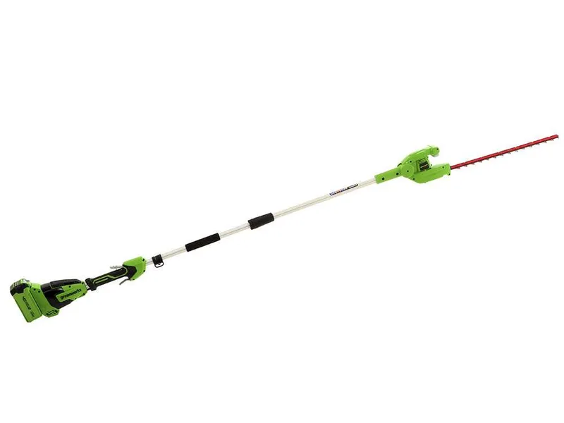 Greenworks G40PHA - Taille-haie électrique sur perche de rallonge orientable - Batterie 40V/2Ah