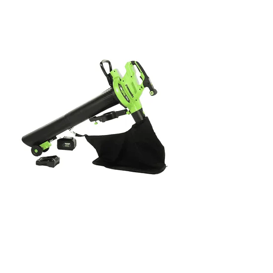 Greenworks GD48BVIIK4 - Souffleur aspirateur à batterie 48V 4Ah