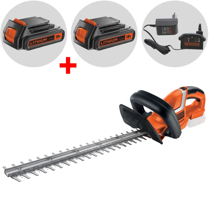 Taille-haie à batterie Black & Decker GTC1845L20-QW batterie 18V 2Ah + une batterie 18V 2Ah - lamier 45 cm