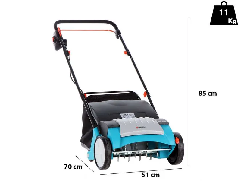 Gardena EVC 1000 - Aérateur électrique 1000 W - Avec bac de ramassage