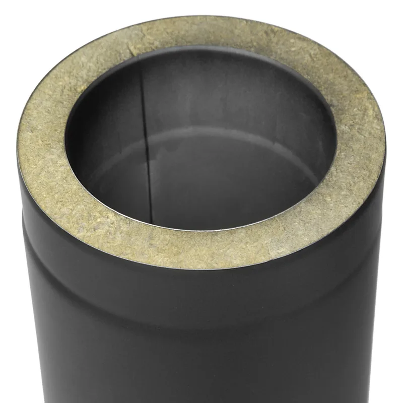 Raik Coltherm élément de longueur 150mm noir double paroi L: 500mm pour tuyau de fumée / conduit de fumée