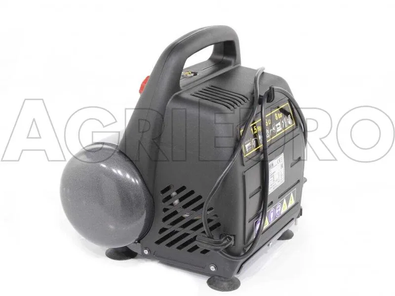 Nuair New Vento 200/8/6 - Compresseur d'air électrique portatif monophasé, oil-less - Moteur 1.5 CV - 6 L