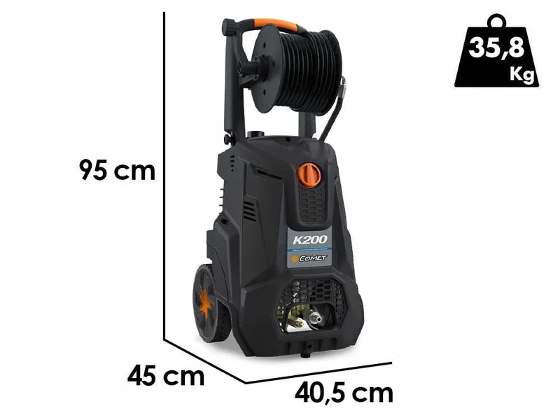 Comet K 200 10/150 Extra - Nettoyeur Haute Pression à froid - 150 bar - 600 l/h