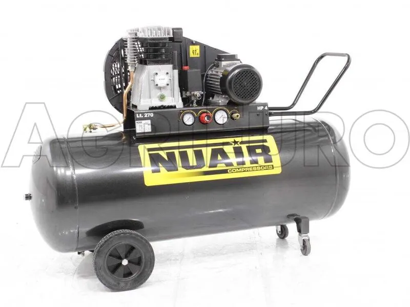 Nuair B 3800B/4T/270 TECH - Compresseur d'air électrique triphasé à courroie - Moteur 4 CV - 270 L