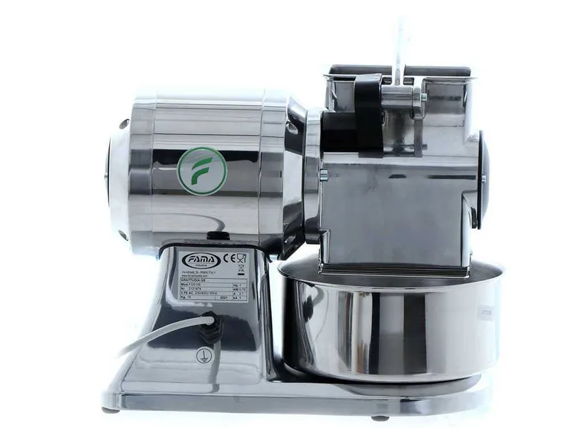 FAMA GS - Râpe électrique professionnelle - Corps en aluminium poli - triphasé - 400V / 1CV