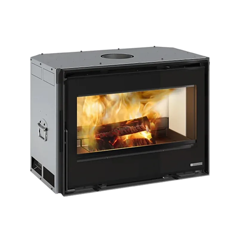 La Nordica inserto 80 H56 lean Insert de cheminée à bois acier noir