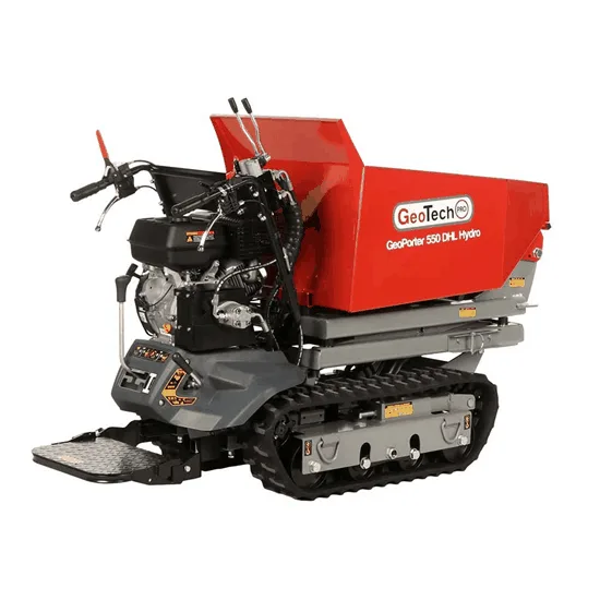 GeoTech Pro GeoPorter 550 DHL Hydro - Brouette motorisée à chenilles avec benne élévatrice à pantographe