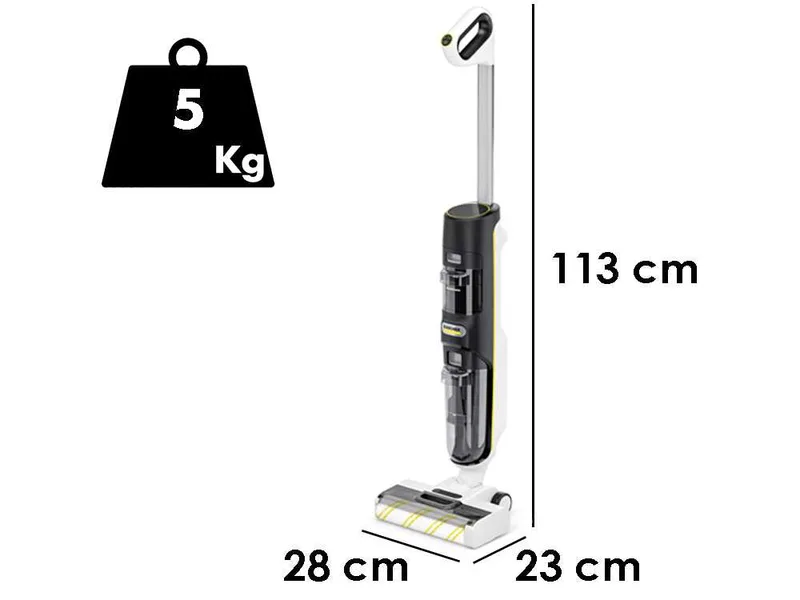 Karcher FCV 4 - Autolaveuse à batterie - 3 en 1 : lave, sèche et aspire