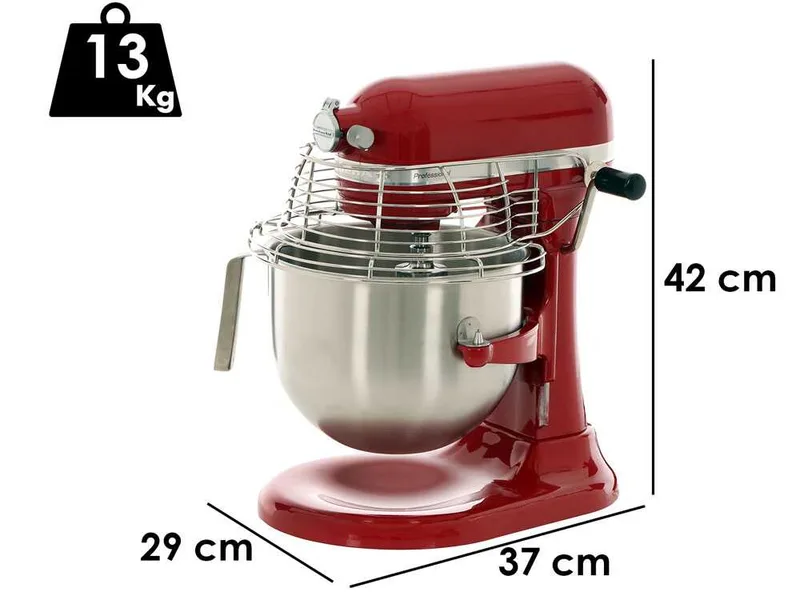 KitchenAid Professional 5KSM7990X Rouge - Batteur mélangeur planétaire