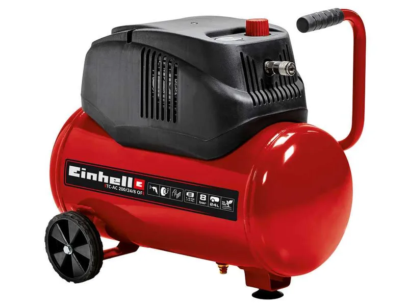 Einhell TC-AC 200/24/8 OF - Compresseur d'air électrique sur chariot - Moteur 1.5 CV - 24 L