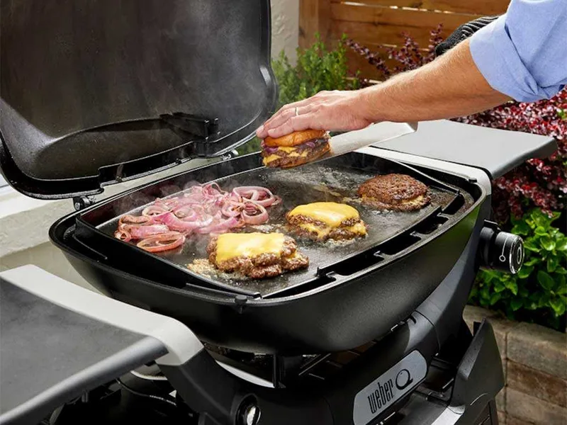 Plancha en fonte émaillée Weber - Pour barbecue Q2100N, Q2200N et Q2800N+