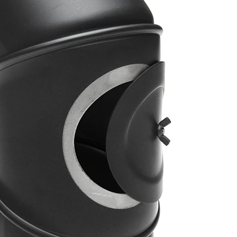 Raik Basic coude de tuyau de fumée 200 mm noir 0–90° avec porte pour tuyau de fumée / conduit de fumée