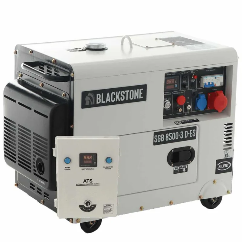 Blackstone SGB 8500-3 D-ES - Groupe électrogène diesel Triphasé - 6.3 kw - Tableau ATS inclus