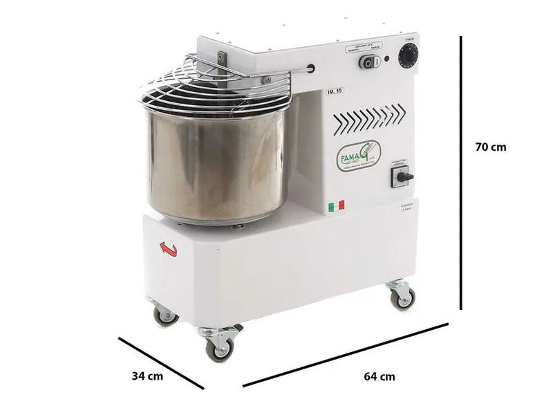 Pétrin à spirale électrique professionnel Famag IM15 monophasé - 12 KG