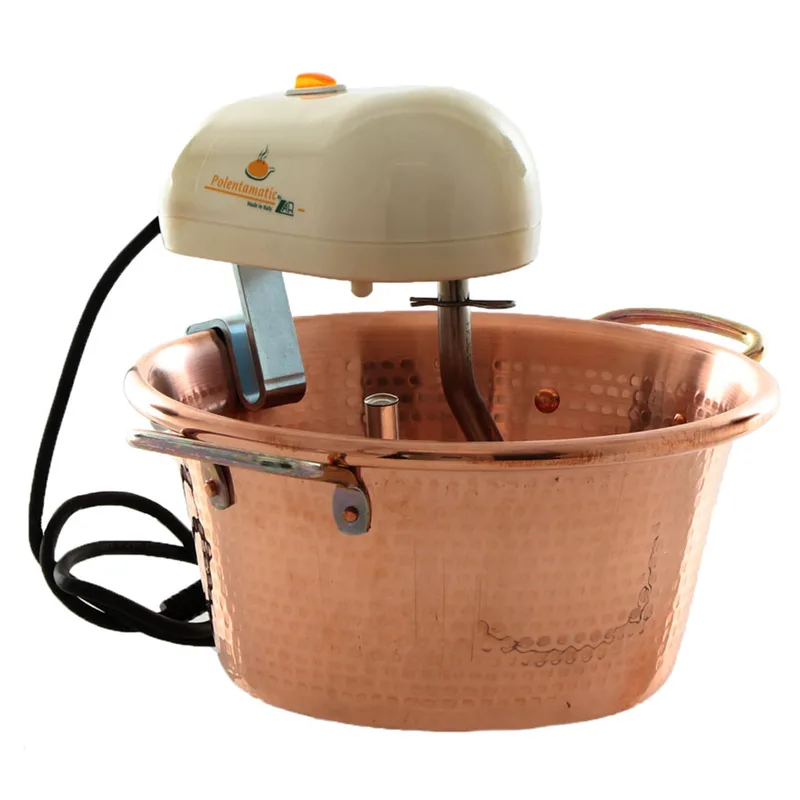 LAR Polentamatic - Chaudron électrique en cuivre martelé pour la polenta à induction 4.5L - 8W max