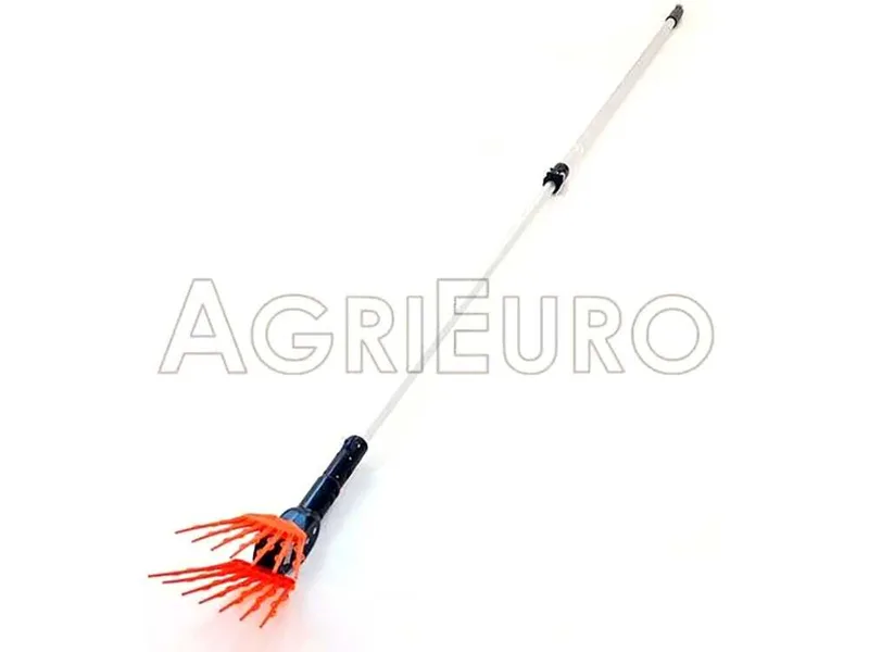 TecnoVIR Olivir - Peigne vibreur électrique à batterie - perche télescopique en aluminium 120-200 cm