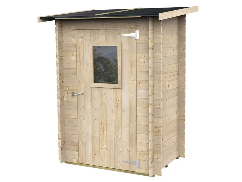 Alce Hobby 146x98 - Abri de jardin en bois - Avec fenêtre frontale - 146x98x197 cm
