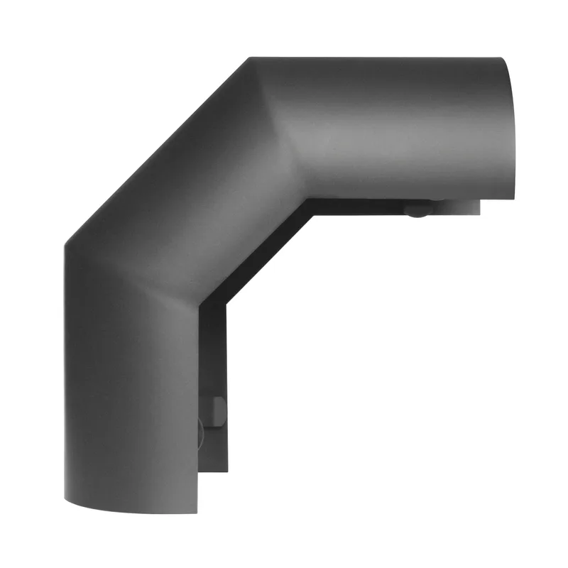 Raik Basic écran thermique 150mm gris fonte pour coude en 3 parties 90° pour tuyau de fumée / conduit de fumée