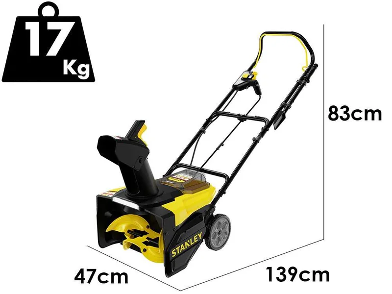 Stanley Fatmax SCSNP460R2-QW - Fraise à neige à batterie - 2 x 18 V 6 Ah