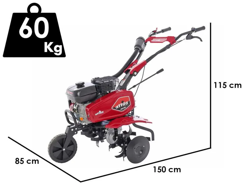 Attila ATMZ 6020 - Motobineuse thermique à essence 212 cm³ - 7 CV