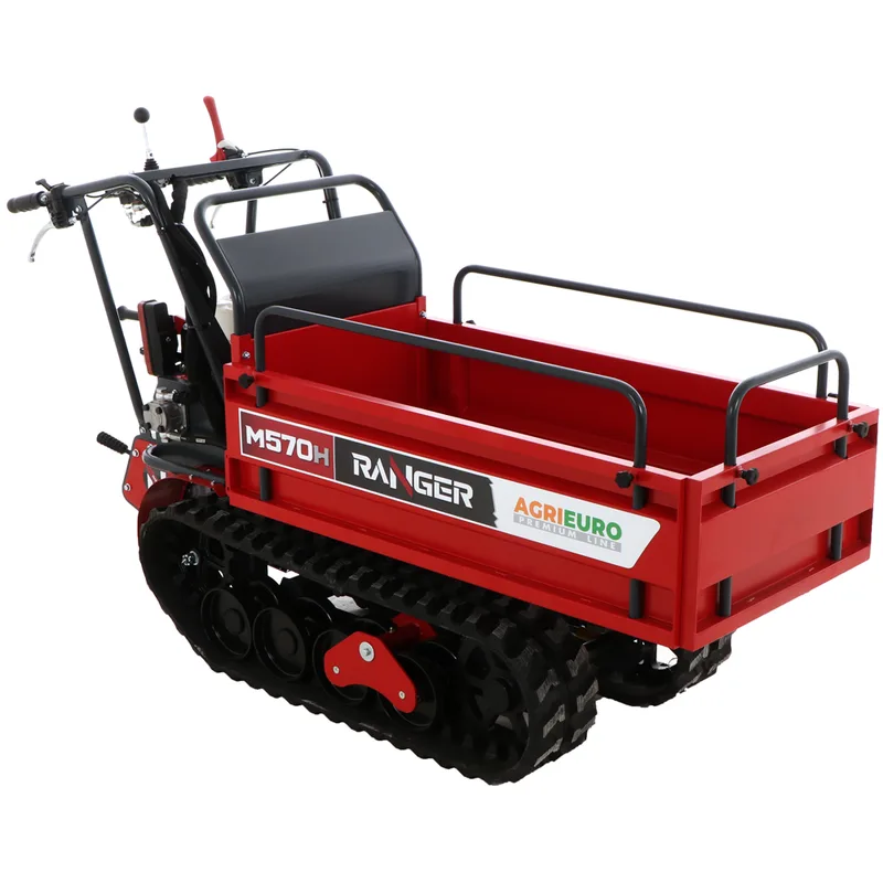 Brouette motorisée à chenilles extensible Ranger M570 H-E - Moteur Honda GX200 - Démarrage électrique