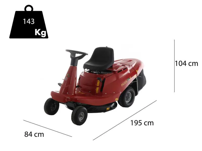 Tondeuse rider autoportée Line Plus 76 H avec moteur Loncin EURO 352