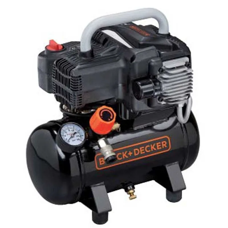 Black & Decker BD195 6 NK - Compresseur d'air électrique portatif monophasé, oil-less - Moteur 1.5 CV - 6 L