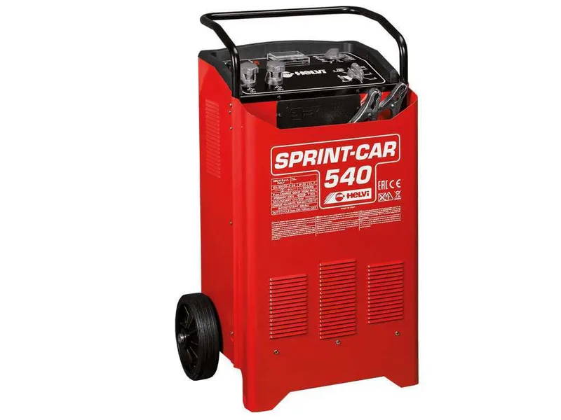Helvi sprint CAR 540 - Chargeur de batterie et démarreur sur chariot - 12/24V