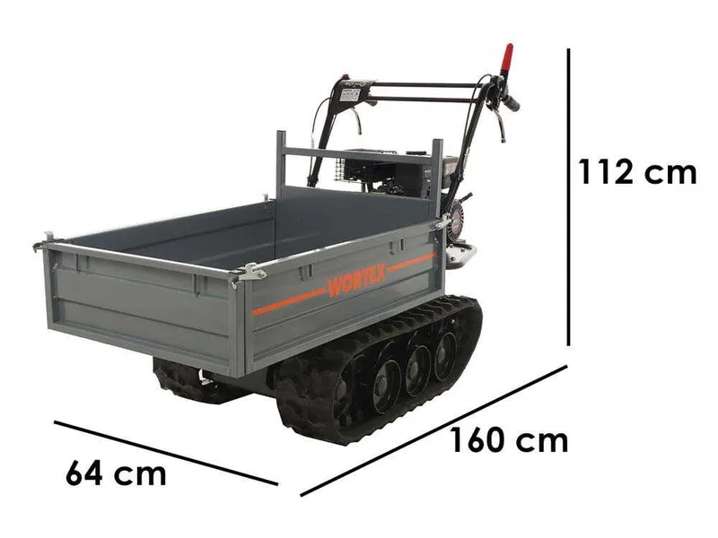 Brouette à chenilles Wortex SFL 300 - Caisson extensible avec charge de 300 Kg