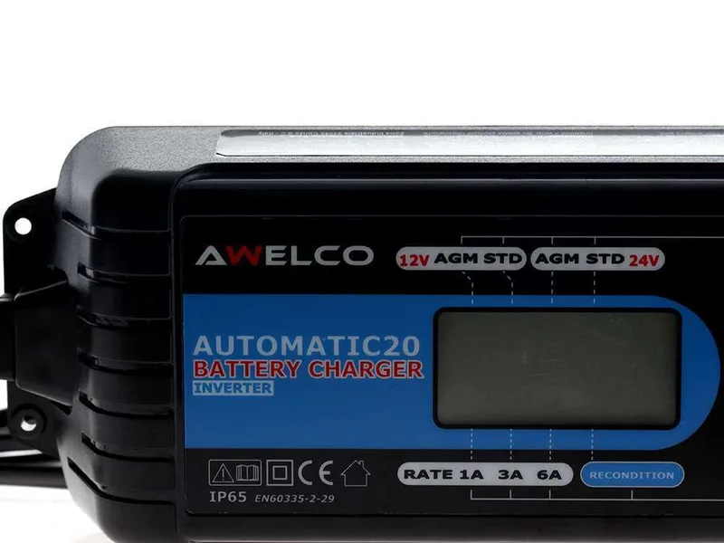 Awelco Automatic 20 - Chargeur de batterie/mainteneur de charge automatique - 12V / 24V - batteries jusqu'à 120A