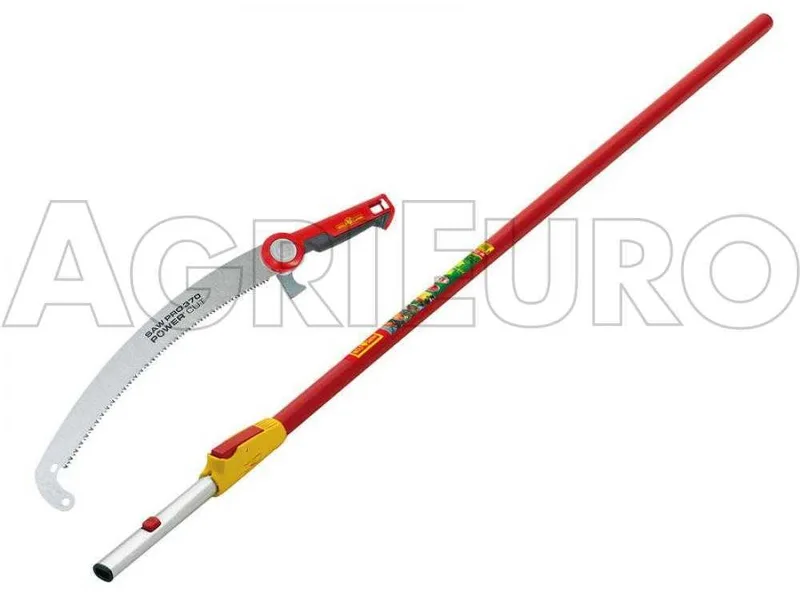 Scie de jardin sur perche à rallonge télescopique en aluminium de 4 mètres - Wolf Garten PRO 370