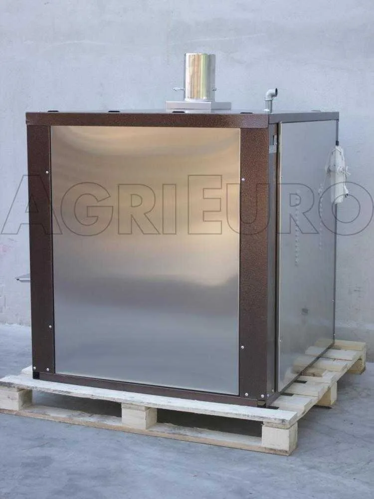 AgriEuro Maximus 80 Deluxe INC - Four encastrable à bois en acier - Cuivre émaillé - Inox