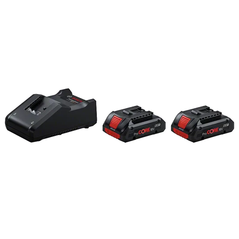 Bosch - Kit de démarrage GBA 18 V pour la gamme Blue Professional - Avec deux batteries de 4,0 Ah et un chargeur